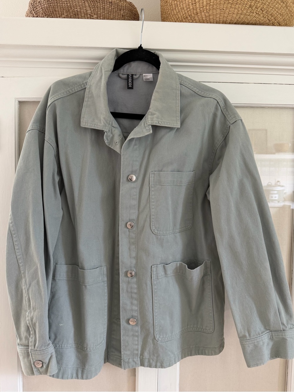 jacket / work shirt w relaxed fit sage green